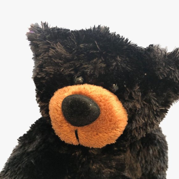 Aurora World Black Bear Bean Bag Brown Snout and Feet, 8" Age 3+ - Picture 3 of 6